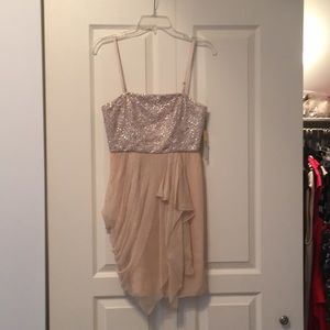 🆕 Alice + Olivia Blush Cream Sequined Dress NWT